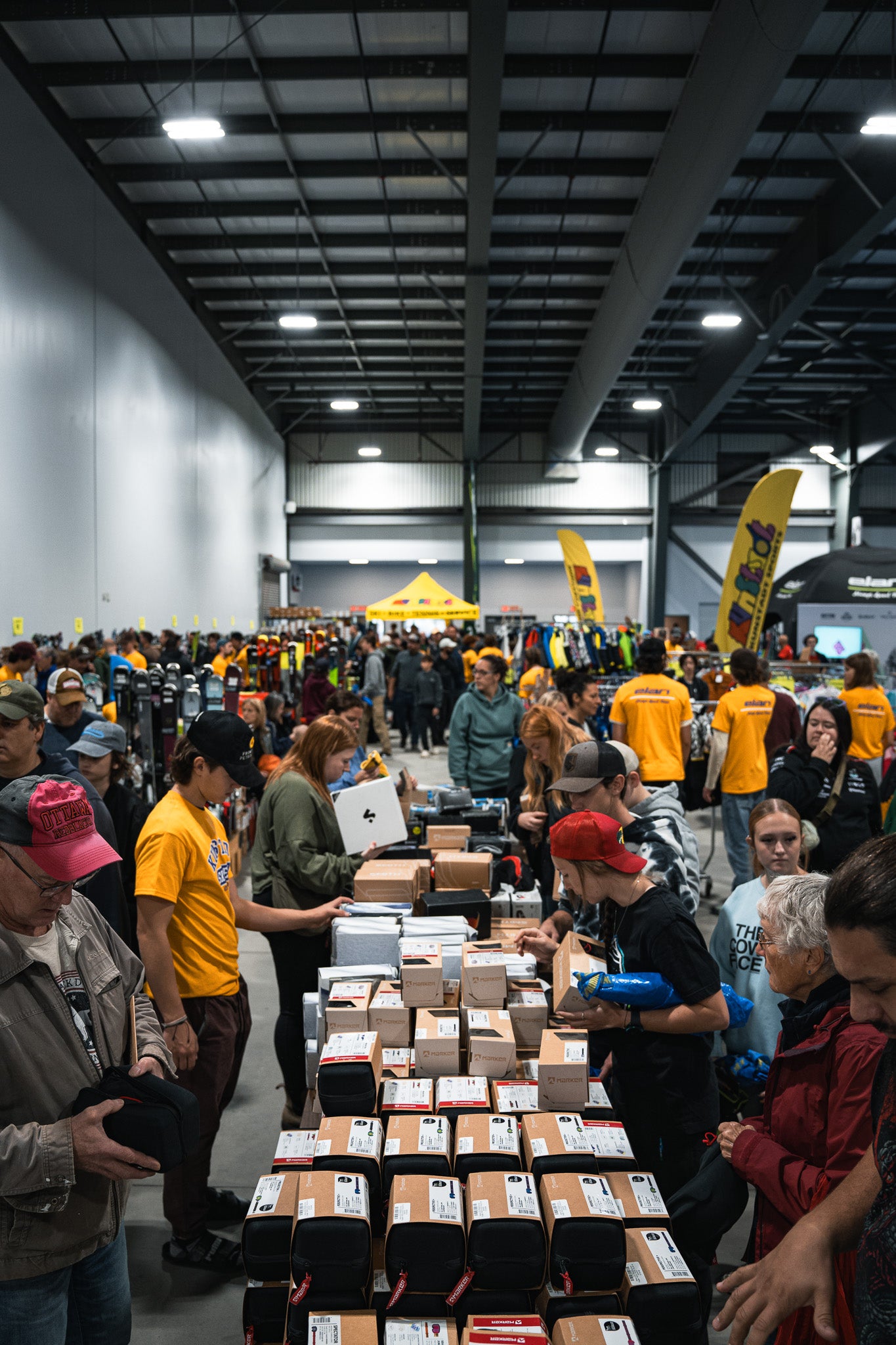 Kunstadt Sports booth crowd